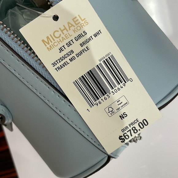 Michael Kors Girls Jet set travel med duffle bag crossbody - Picture 8 of 12